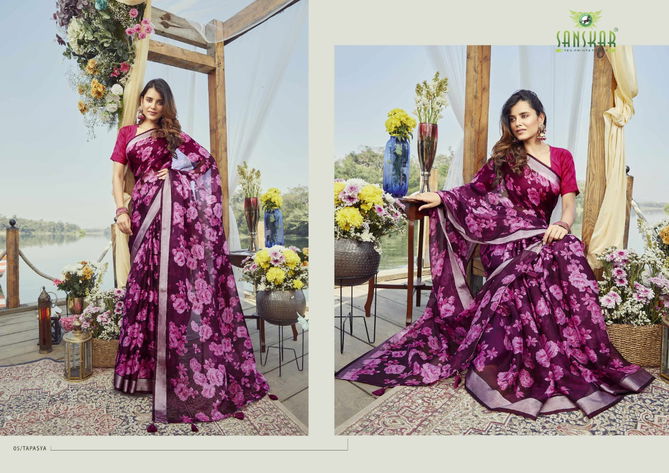 Sanskar Khushnuma New Exclusive Wear Designer Organza Net Saree Collection